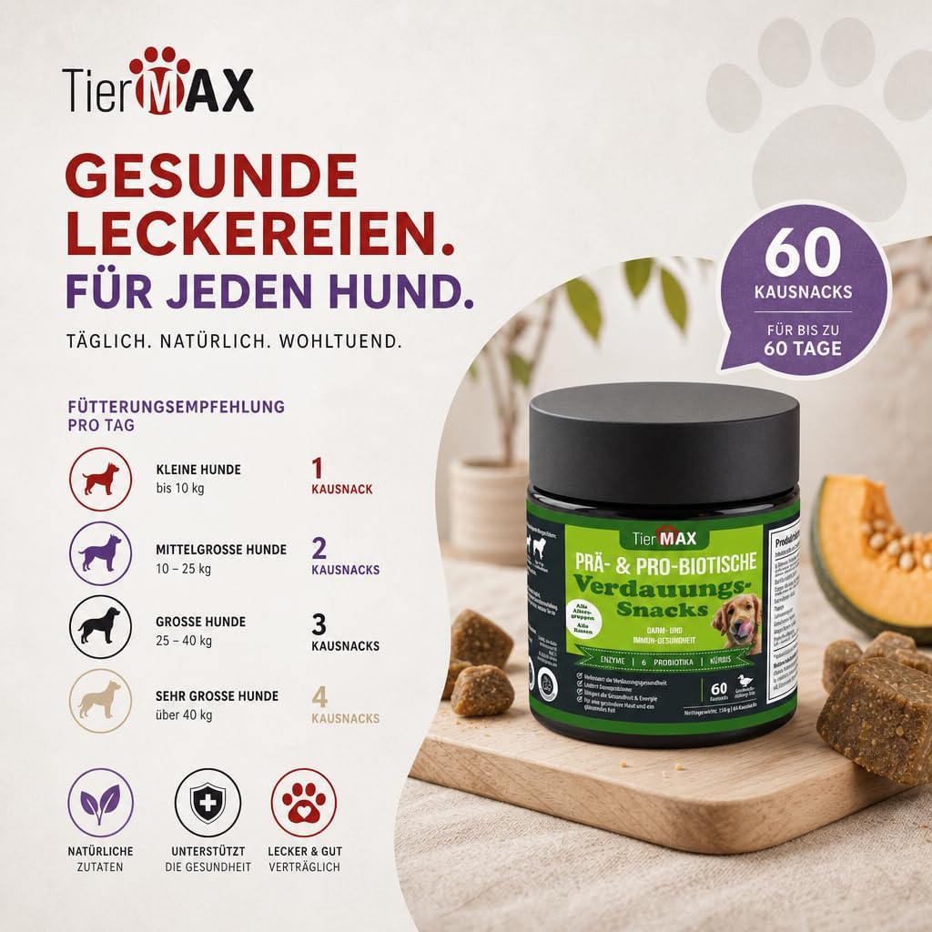 TierMAX Prä- & Pro-Biotische Verdauungssnacks