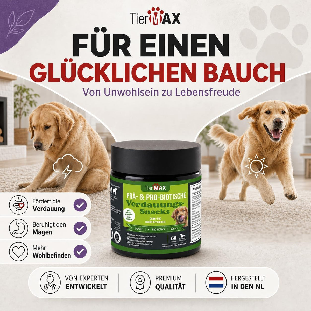 TierMAX Prä- & Pro-Biotische Verdauungssnacks