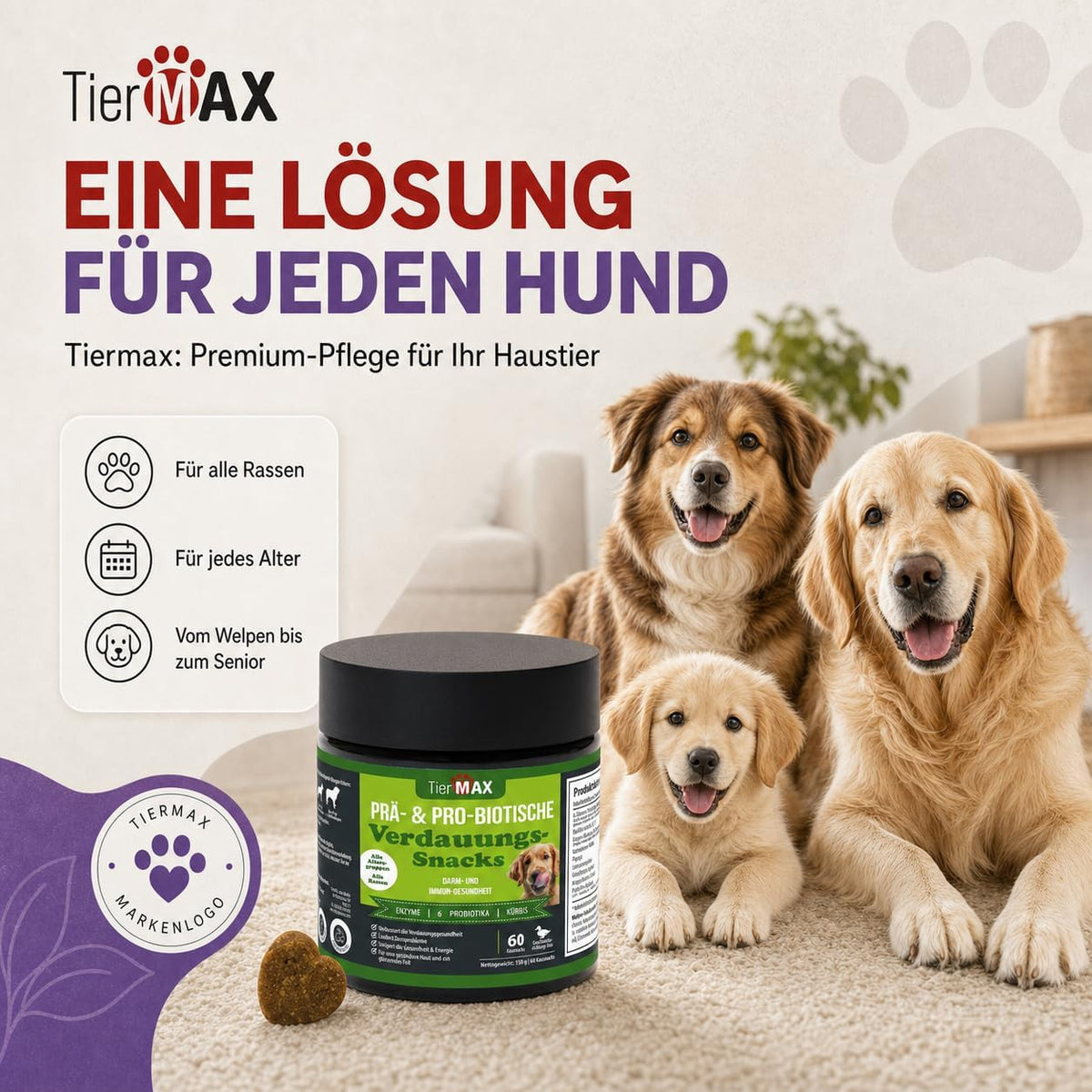 TierMAX Prä- & Pro-Biotische Verdauungssnacks