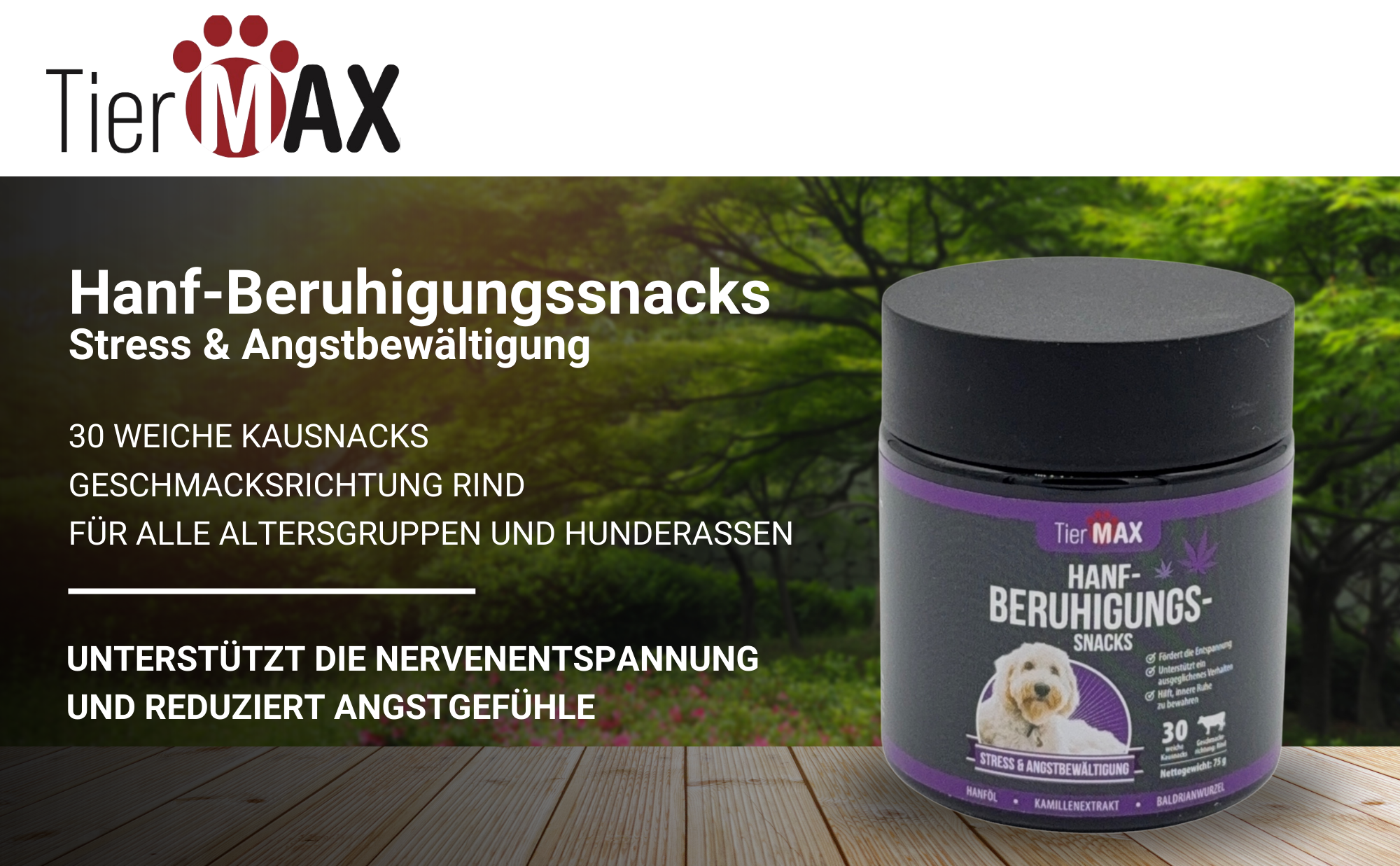 TierMAX Hanf-Beruhigungssnacks