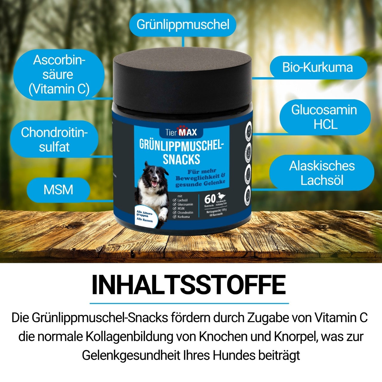 TierMAX Grünlippmuschel-Snacks