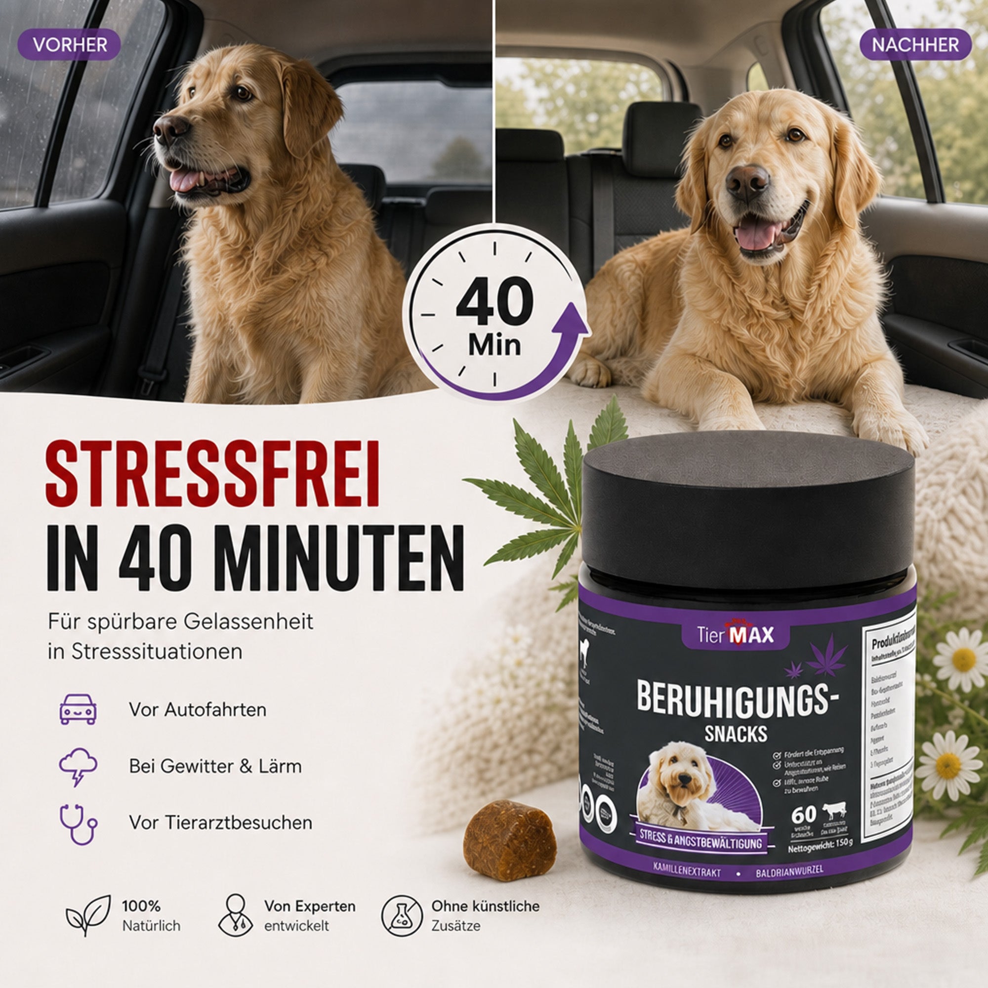 TierMAX Hanf-Beruhigungssnacks