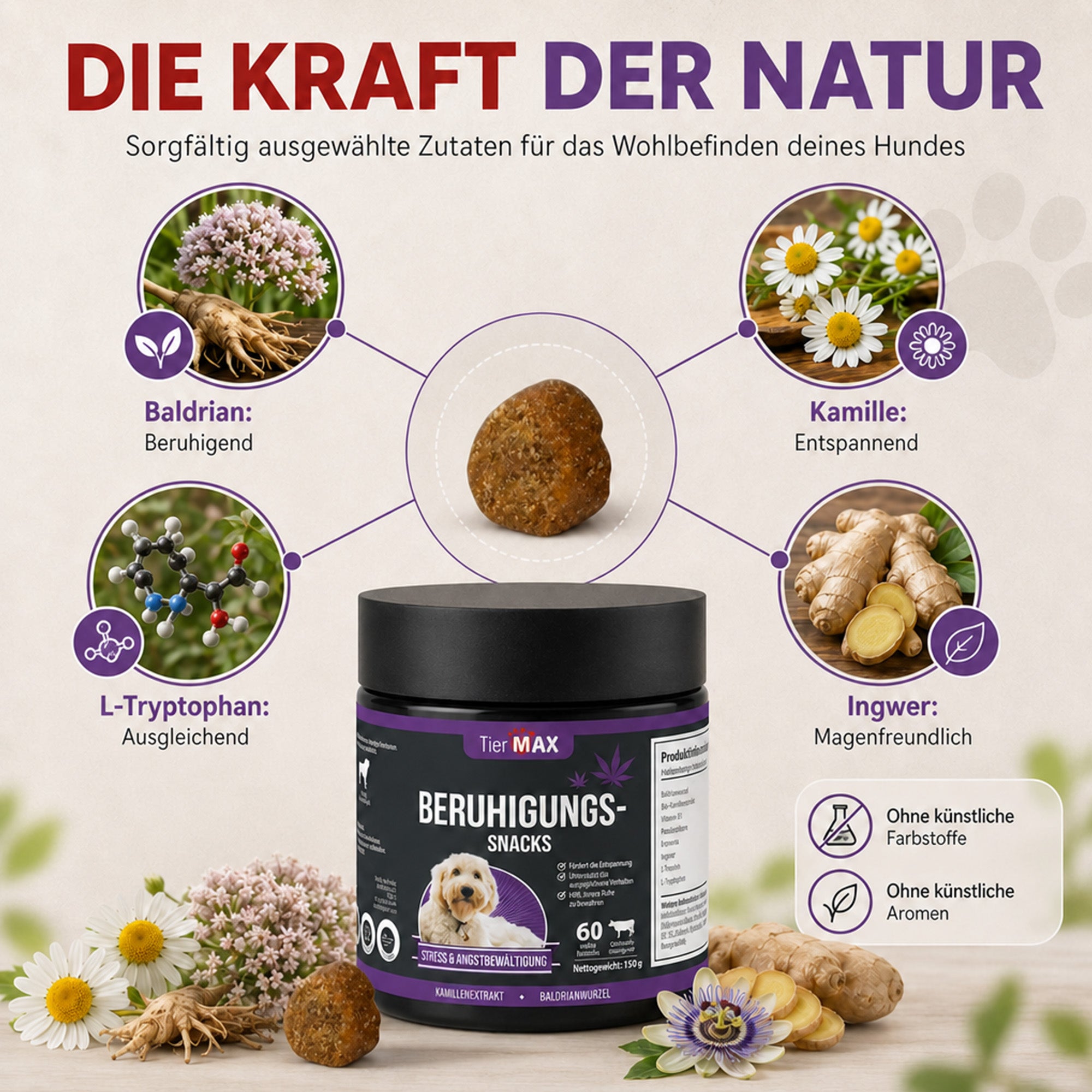 TierMAX Hanf-Beruhigungssnacks