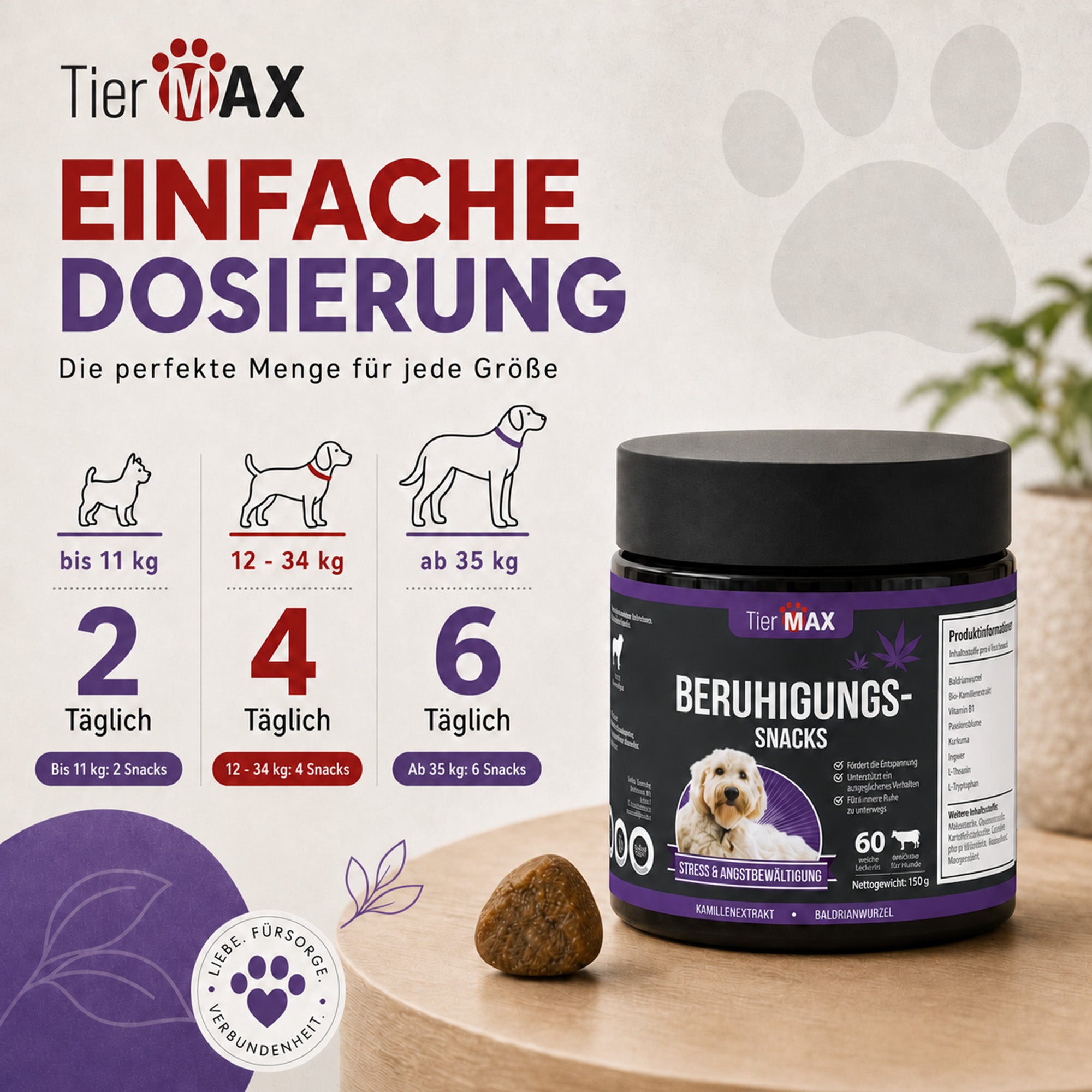 TierMAX Hanf-Beruhigungssnacks