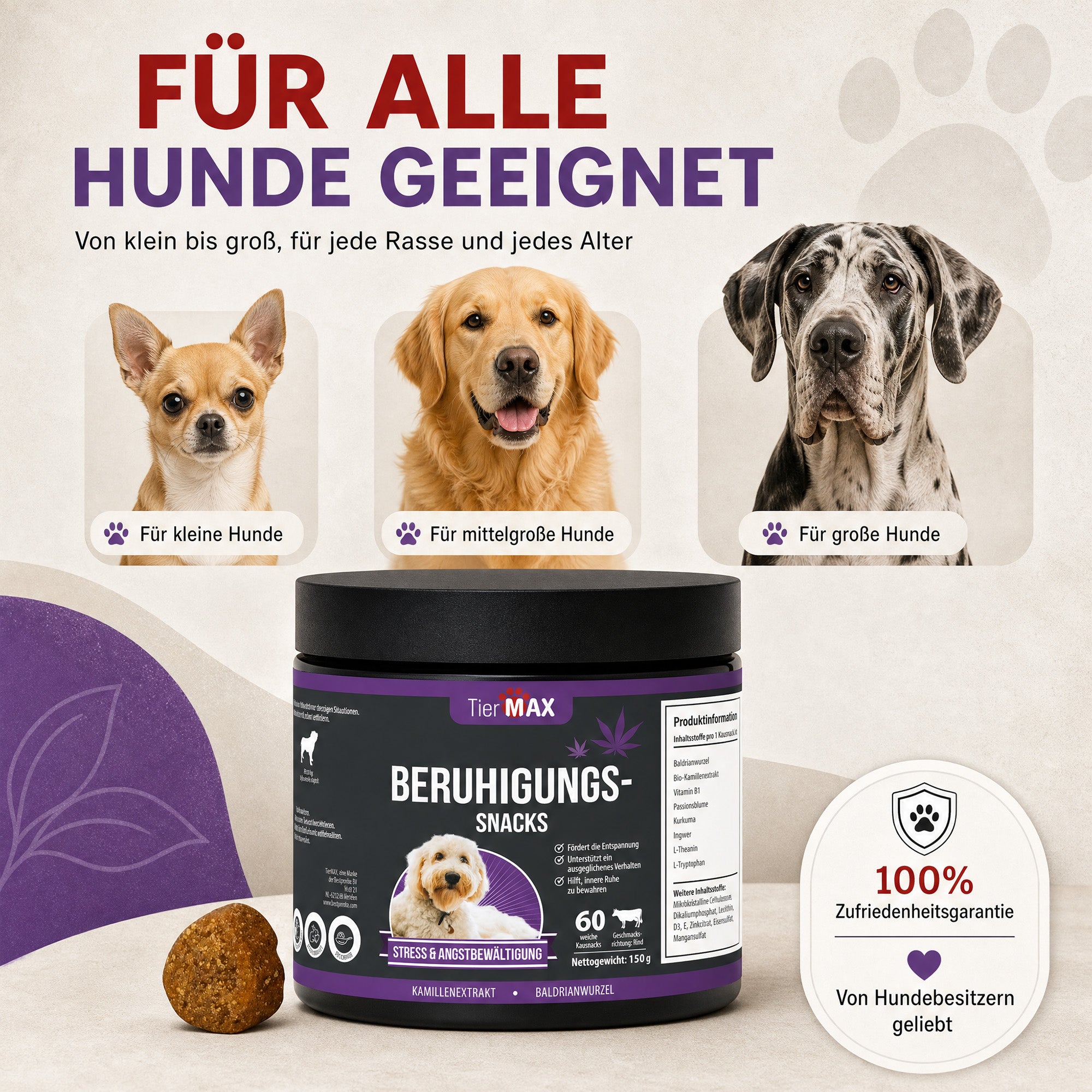 TierMAX Hanf-Beruhigungssnacks
