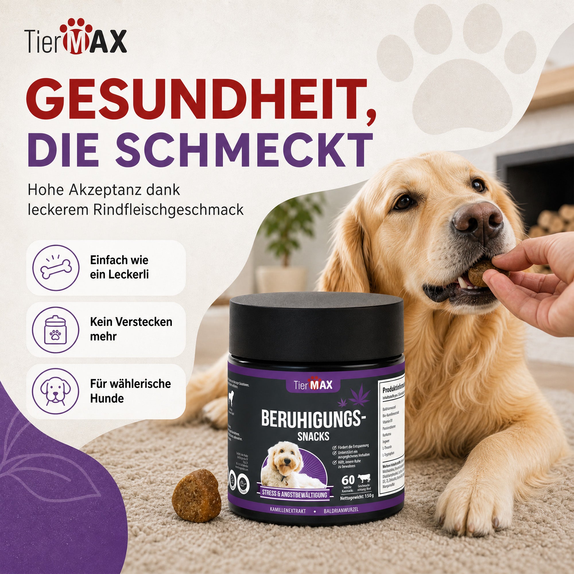 TierMAX Hanf-Beruhigungssnacks