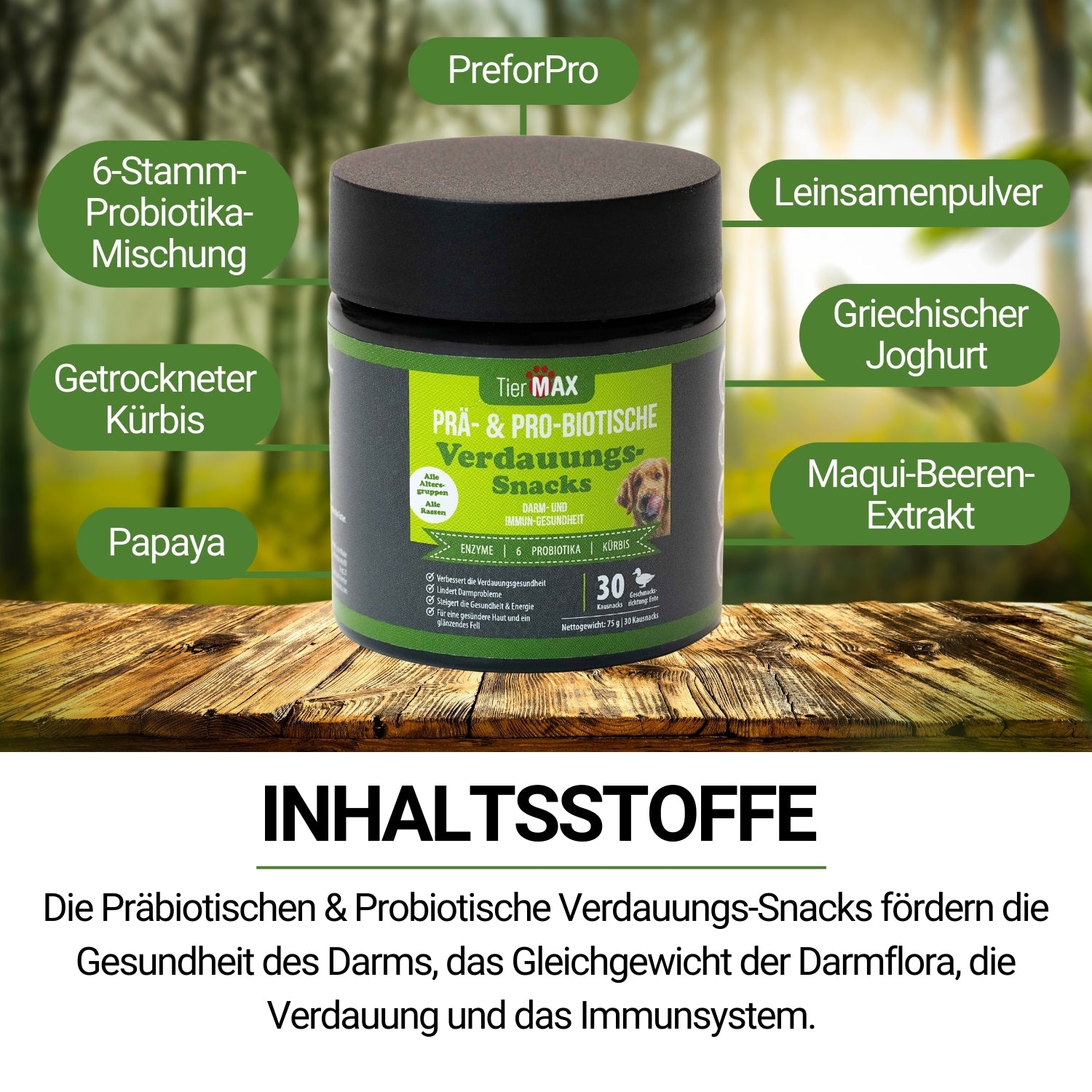 TierMAX Prä- & Pro-Biotische Verdauungssnacks