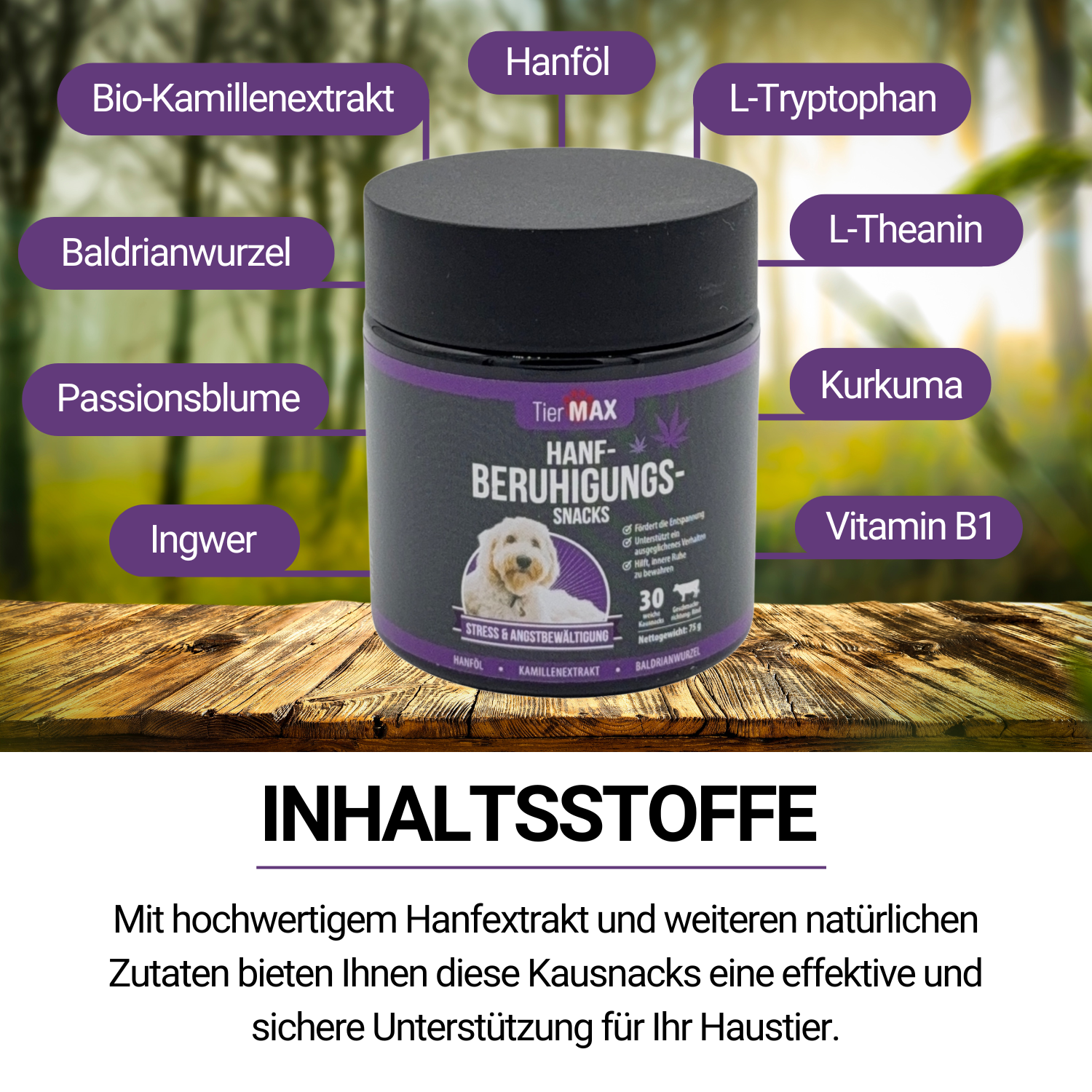 TierMAX Hanf-Beruhigungssnacks
