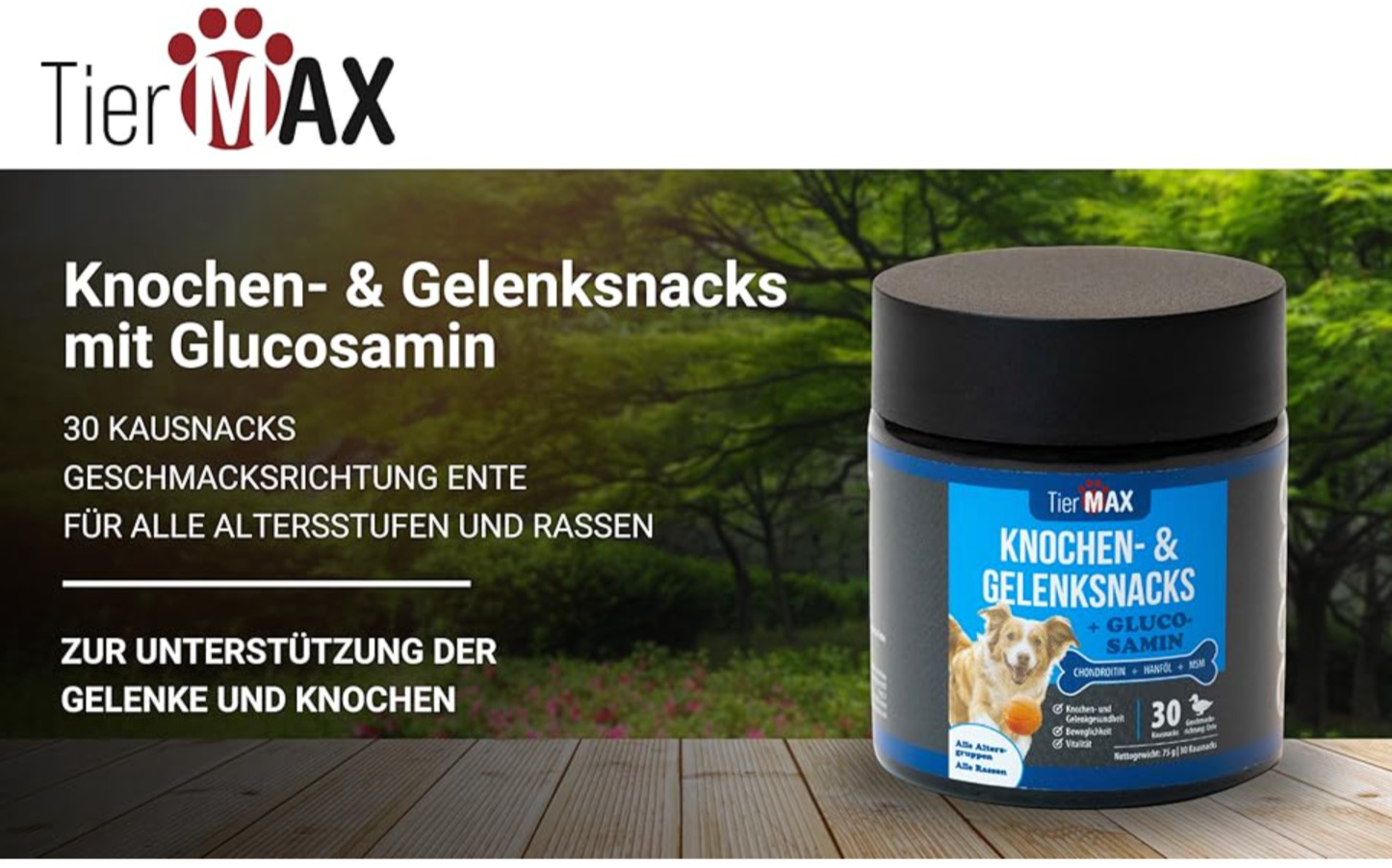 TierMAX Knochen- & Gelenksnacks mit Glucosamin